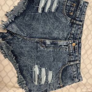 SHEIN Ripped Jean Shorts